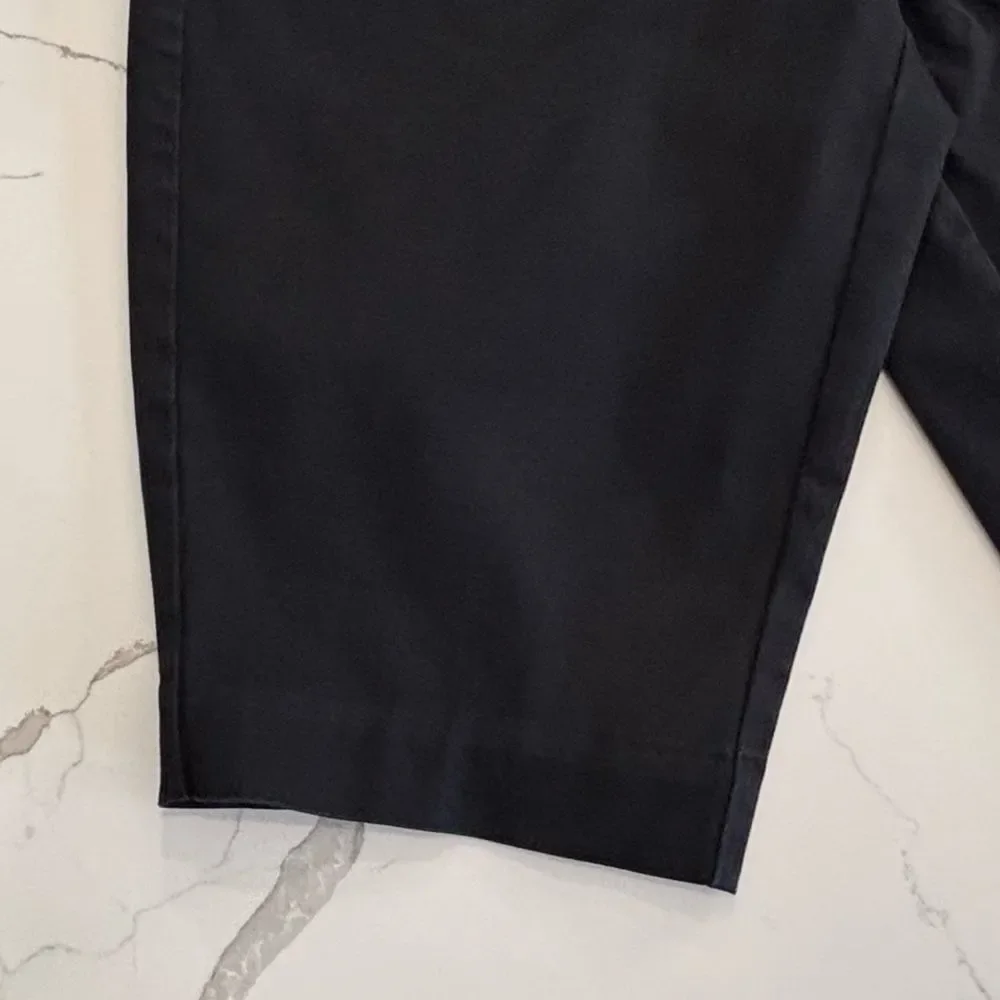Worthington Black Modern Fit Satin Finish Bermuda Chino Casual Shorts Size 4